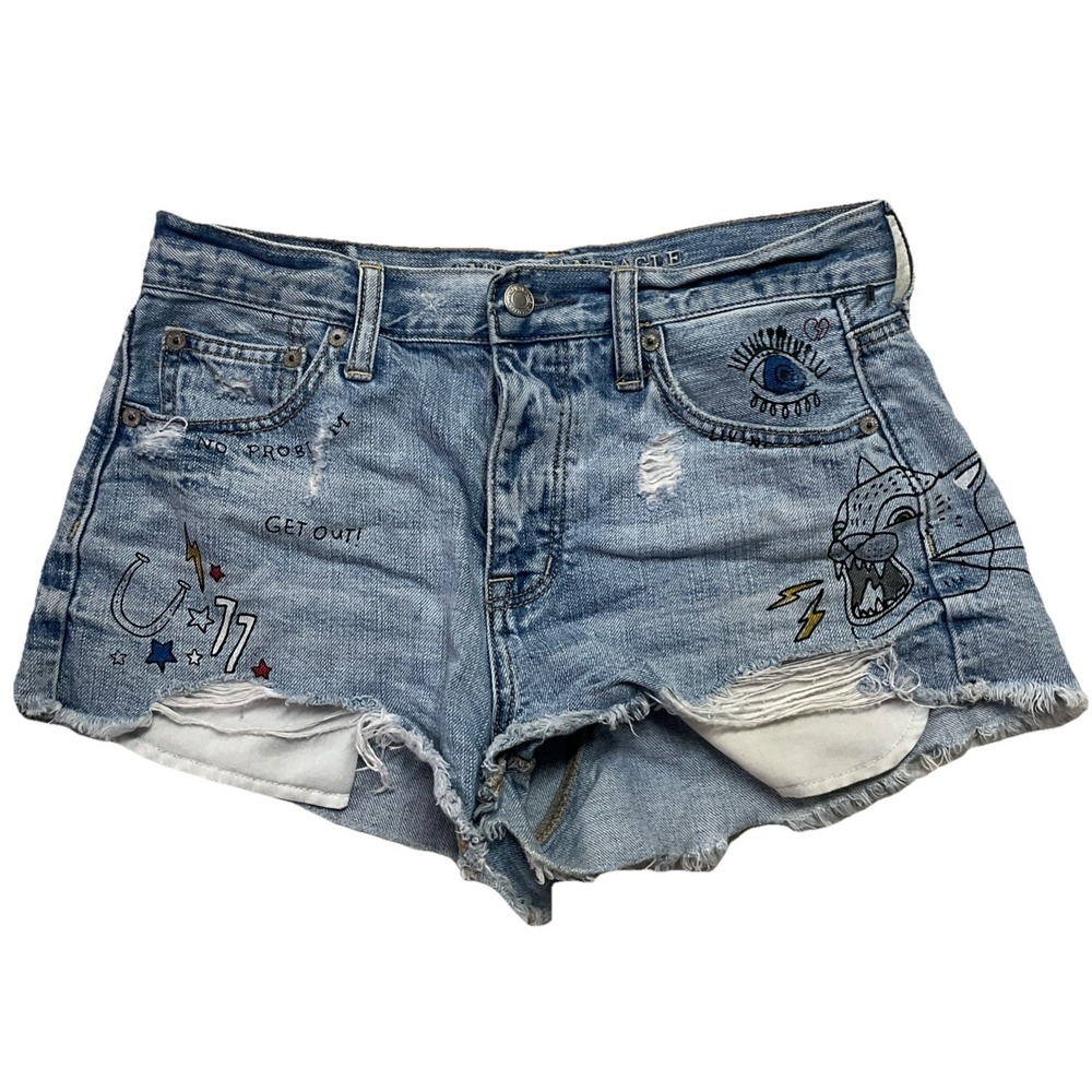 American Eagle‎ Outfitters Women's Blue Mini Jean Shorts Size 4